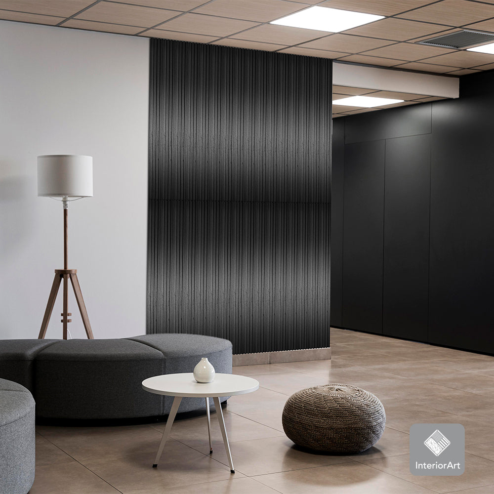 LAMBRÍN DECORATIVO PREMIUM 3.1 M² 10 PZAS ESTILO MADERA COLOR NEGRO