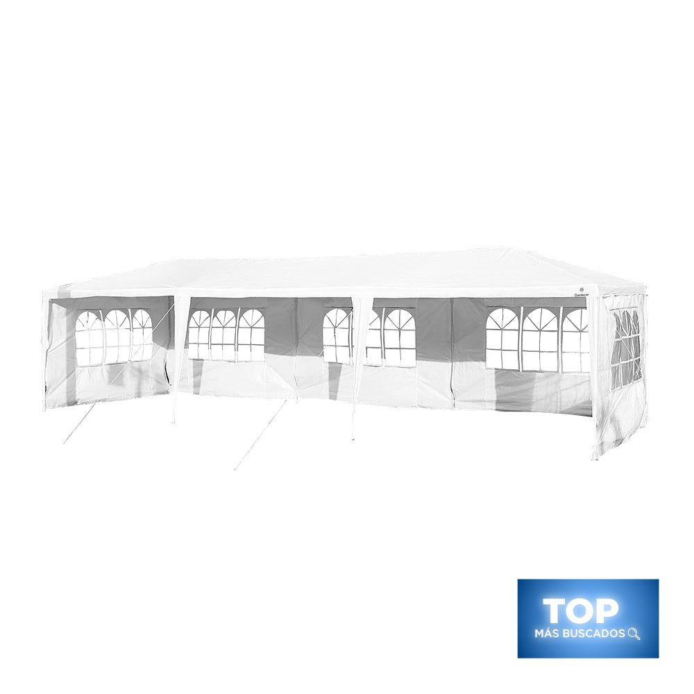 CARPA TOLDO CON PAREDES 9X3 COLOR BLANCO