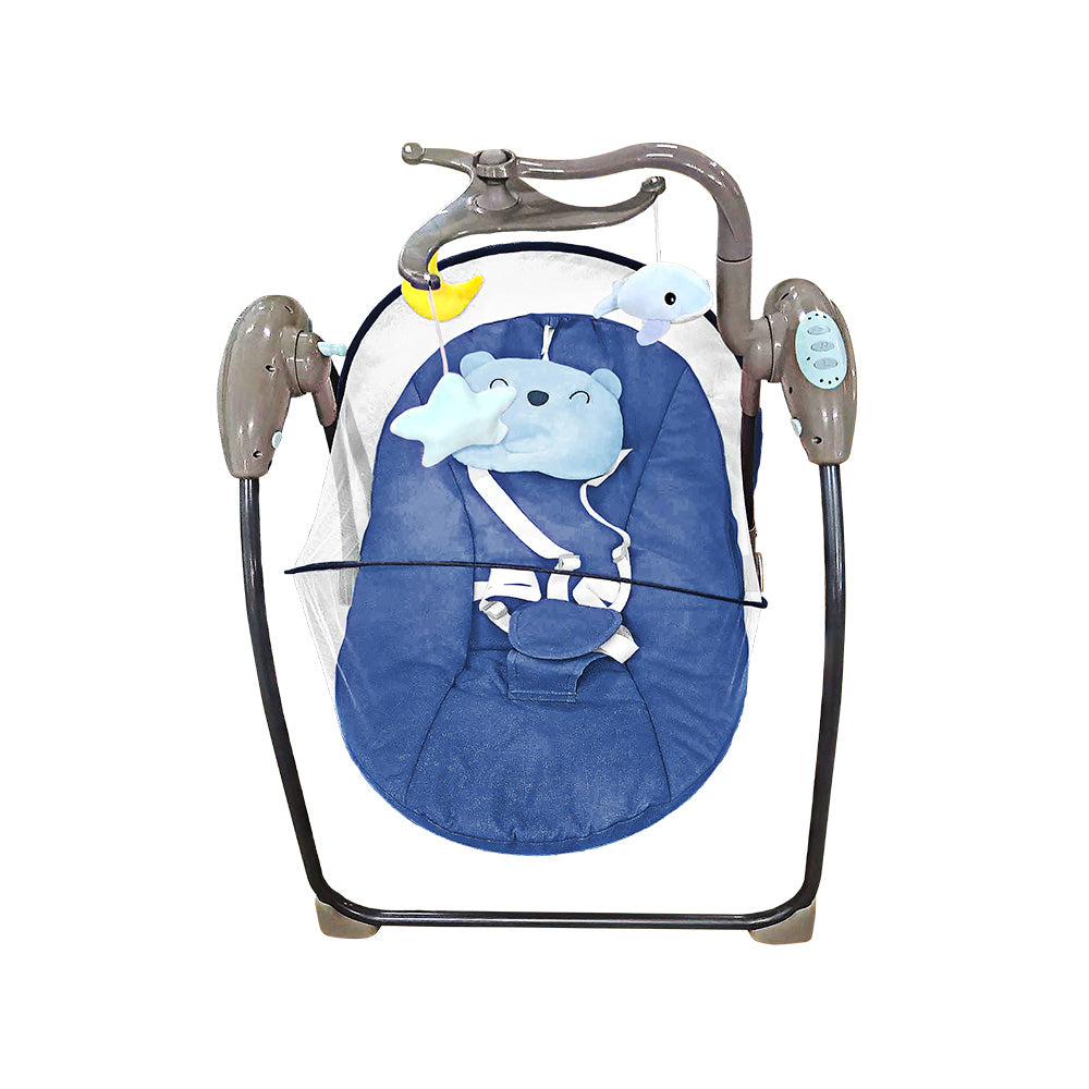 SILLA MECEDORA PARA BEBÉ TIPO COLUMPIO COLOR AZUL (SALDOS)