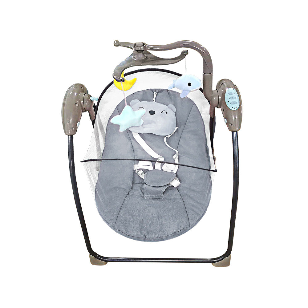 SILLA MECEDORA PARA BEBÉ TIPO COLUMPIO COLOR GRIS (SALDOS)