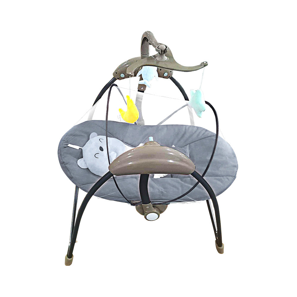 SILLA MECEDORA PARA BEBÉ TIPO COLUMPIO COLOR GRIS (SALDOS)
