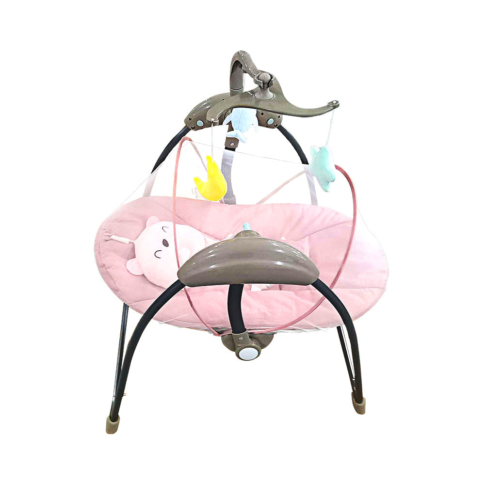 SILLA MECEDORA PARA BEBÉ TIPO COLUMPIO COLOR ROSA (SALDOS)