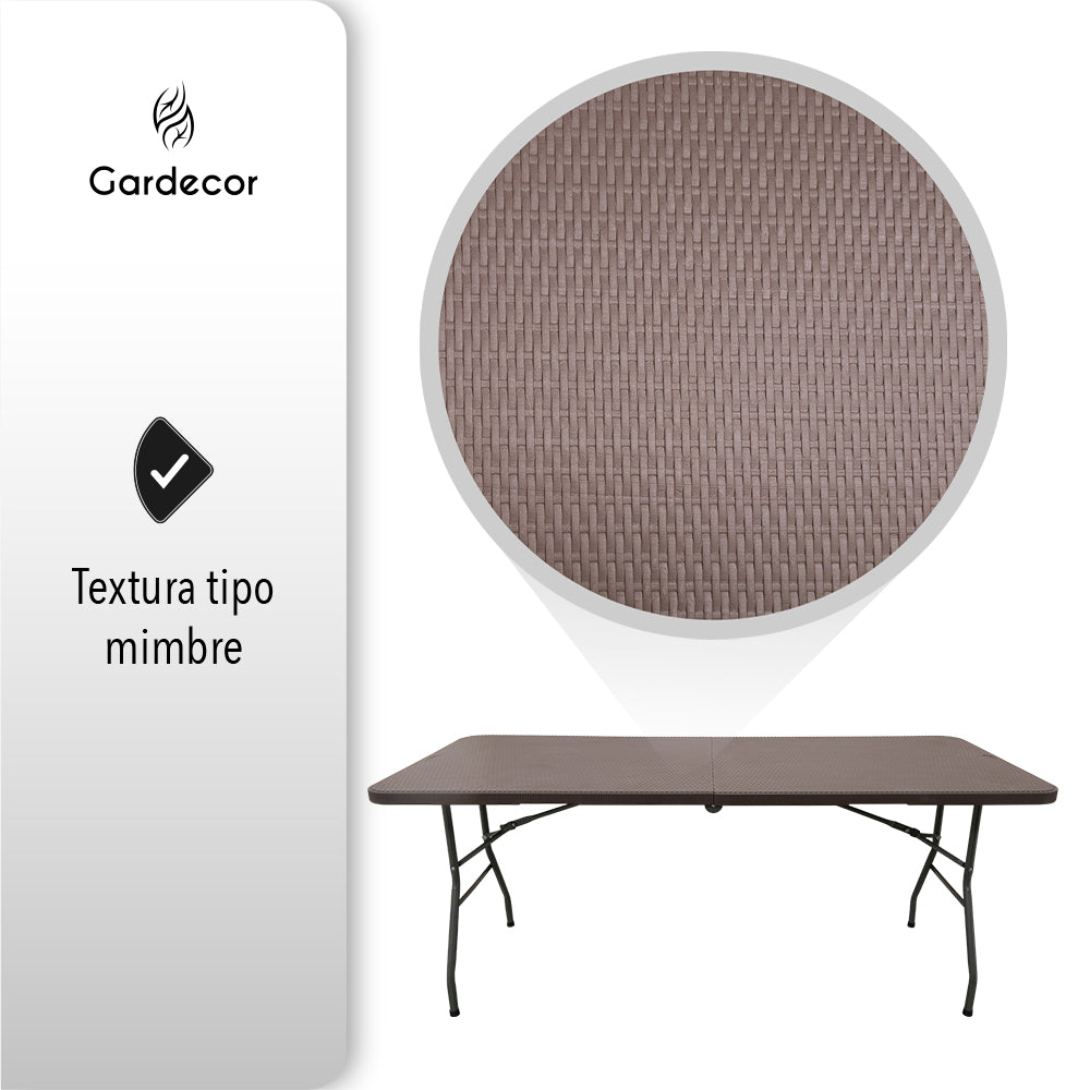 MESA PORTAFOLIO ESTILO MIMBRE 1.8M