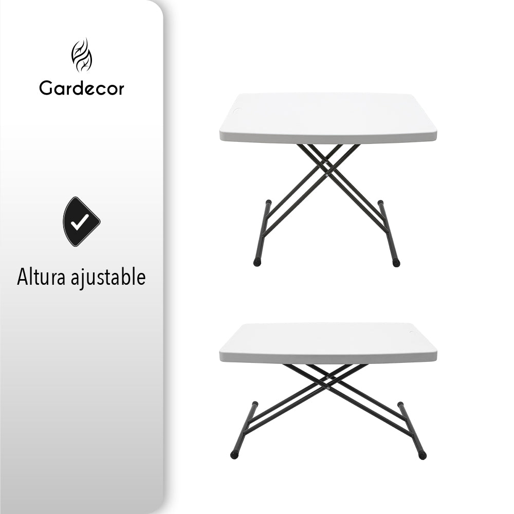 MESA DE SERVICIO PLEGABLE DE ALTURA AJUSTABLE
