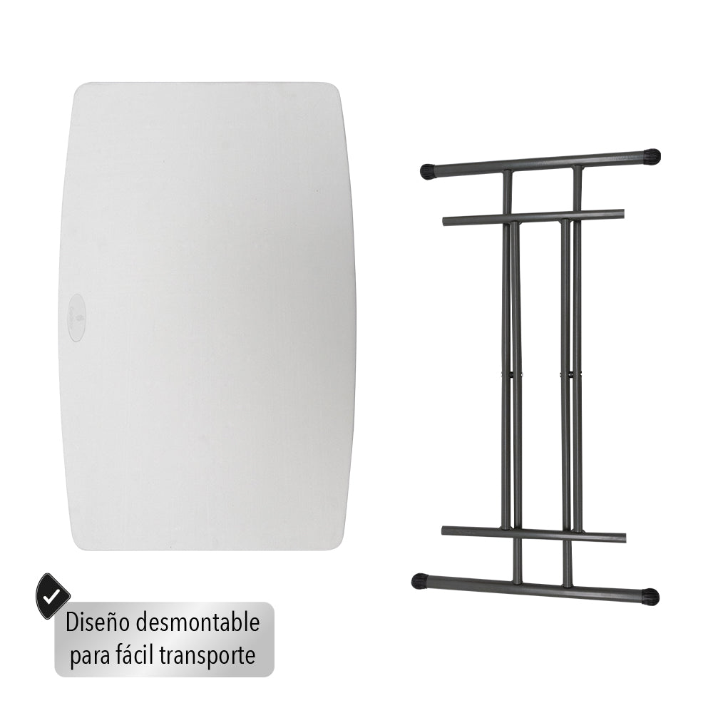 MESA DE SERVICIO PLEGABLE DE ALTURA AJUSTABLE
