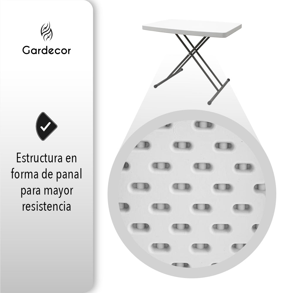 MESA DE SERVICIO PLEGABLE DE ALTURA AJUSTABLE