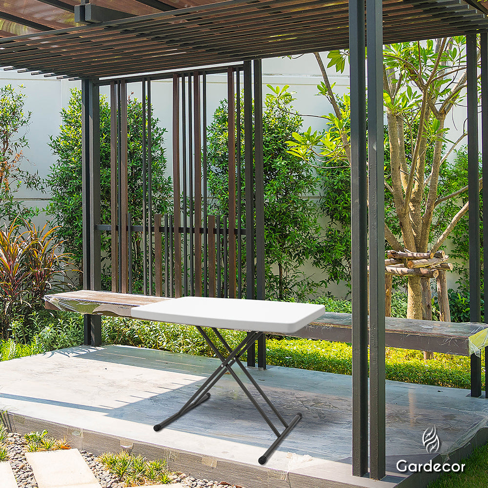 MESA DE SERVICIO PLEGABLE DE ALTURA AJUSTABLE