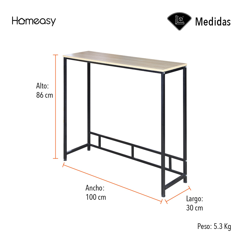 MESA MINIMALISTA PARA PARED COLOR CAFÉ CLARO