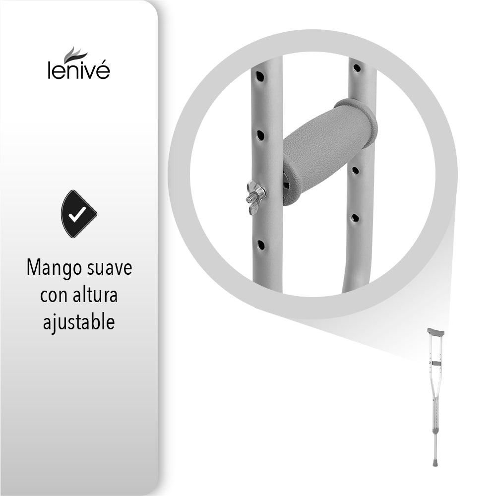 MULETAS AUXILIARES DE ALUMINIO AJUSTABLES MEDIANAS