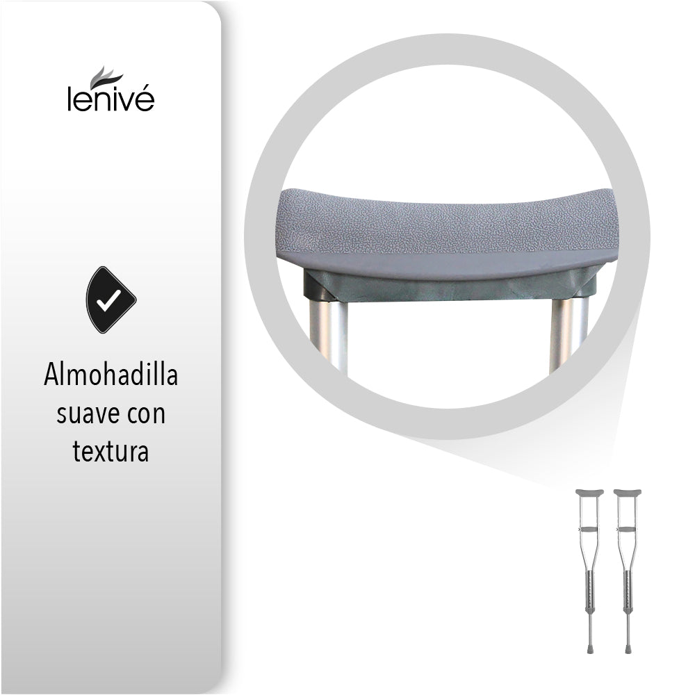 MULETAS AUXILIARES DE ALUMINIO AJUSTABLES MEDIANAS