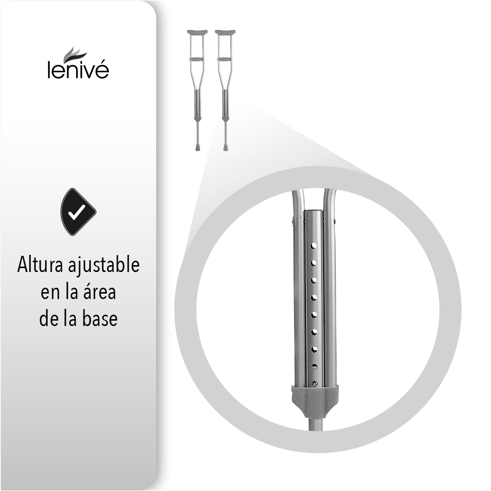 MULETAS AUXILIARES DE ALUMINIO AJUSTABLES MEDIANAS