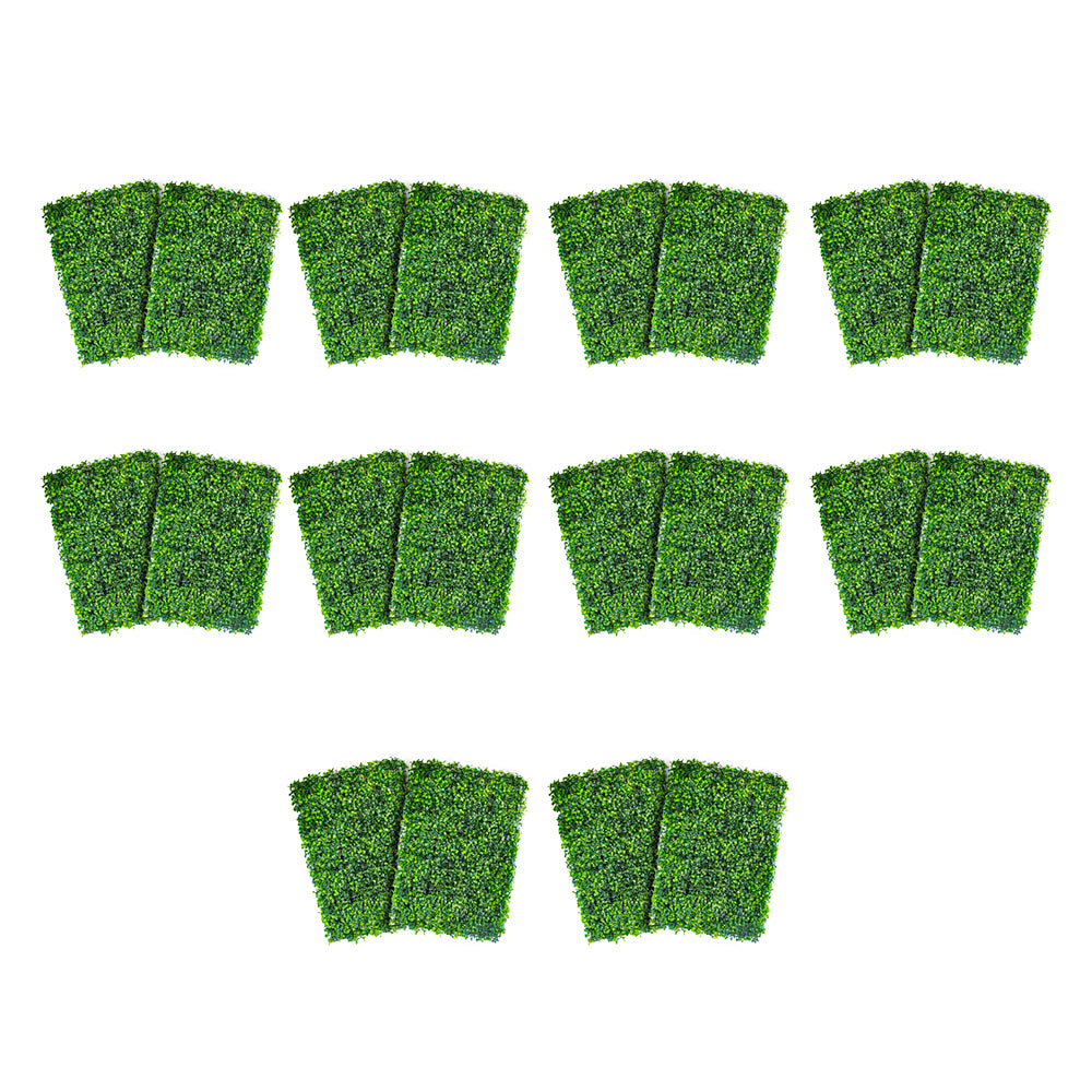 MURO VERDE FOLLAJE ARTIFICIAL 20 PZAS DE 60X40 CM