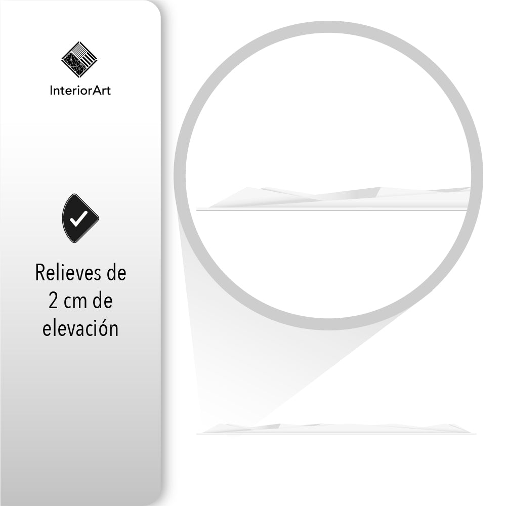 PANEL 3D DECORATIVO 50X50 CM 20 PZAS COLOR BLANCO FIGURA DIAMANTE
