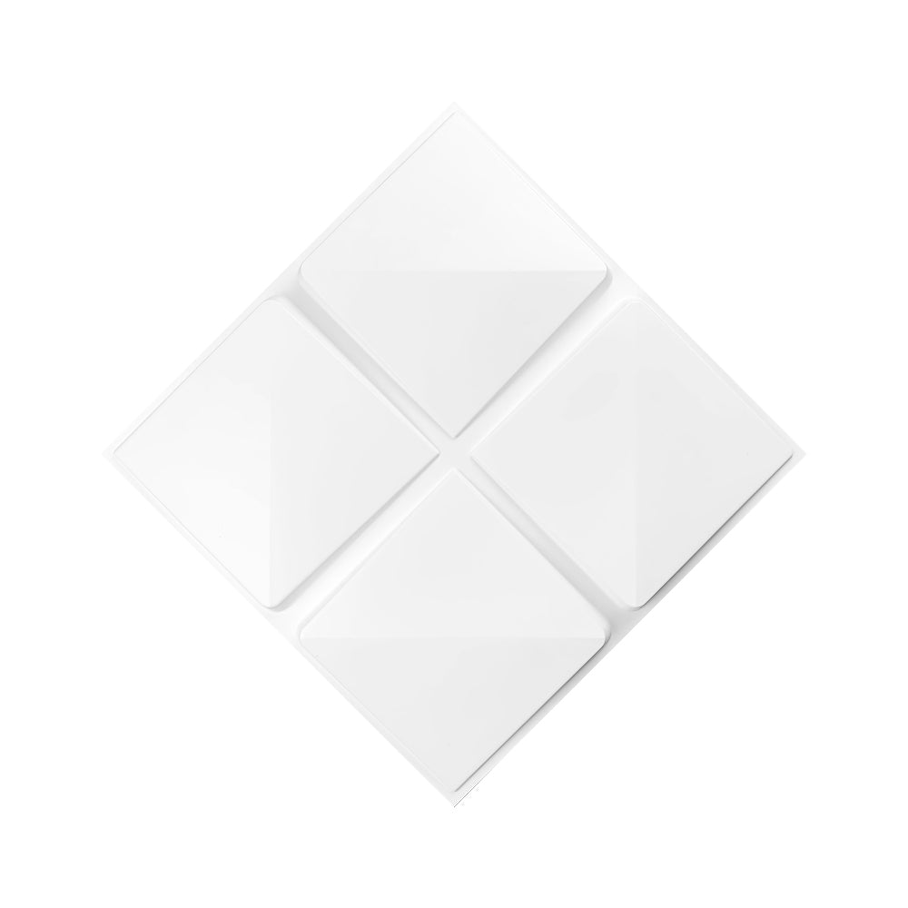 PANEL 3D DECORATIVO 50X50 CM 20 PZAS COLOR BLANCO FIGURA CUADROS