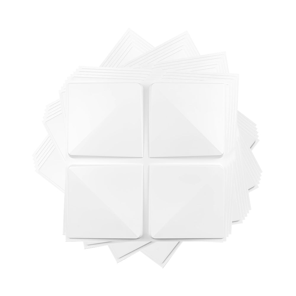 PANEL 3D DECORATIVO 50X50 CM 20 PZAS COLOR BLANCO FIGURA CUADROS