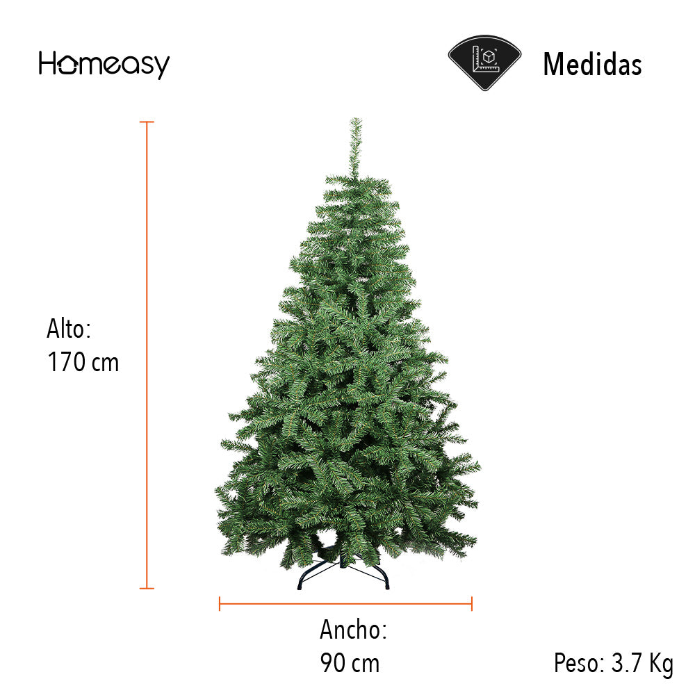 Árbol Artificial De Navidad Verde 1.70 M