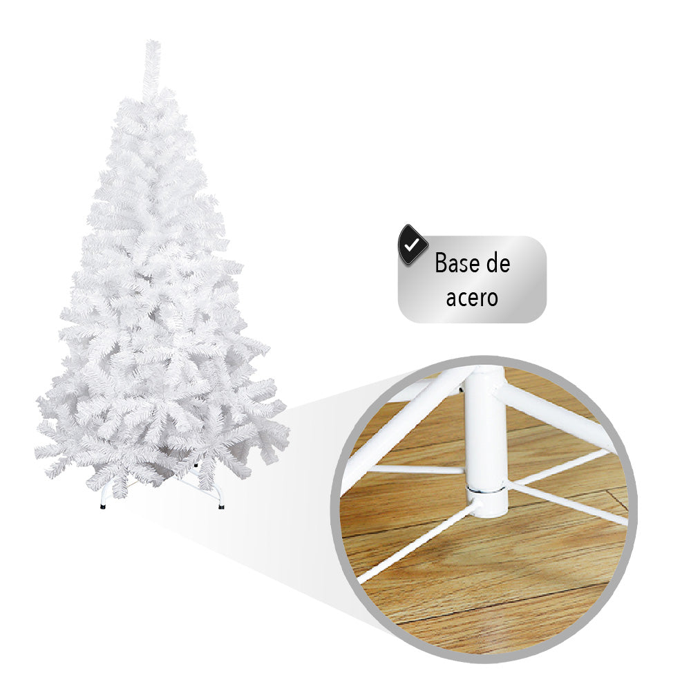 ARBOL ARTIFICIAL DE NAVIDAD BLANCO 1.90 MTS