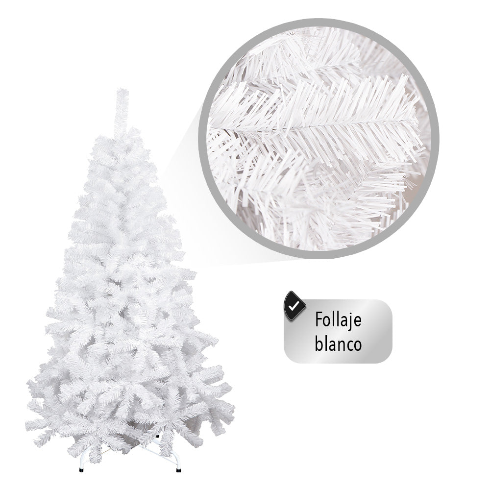 ARBOL ARTIFICIAL DE NAVIDAD BLANCO 1.90 MTS