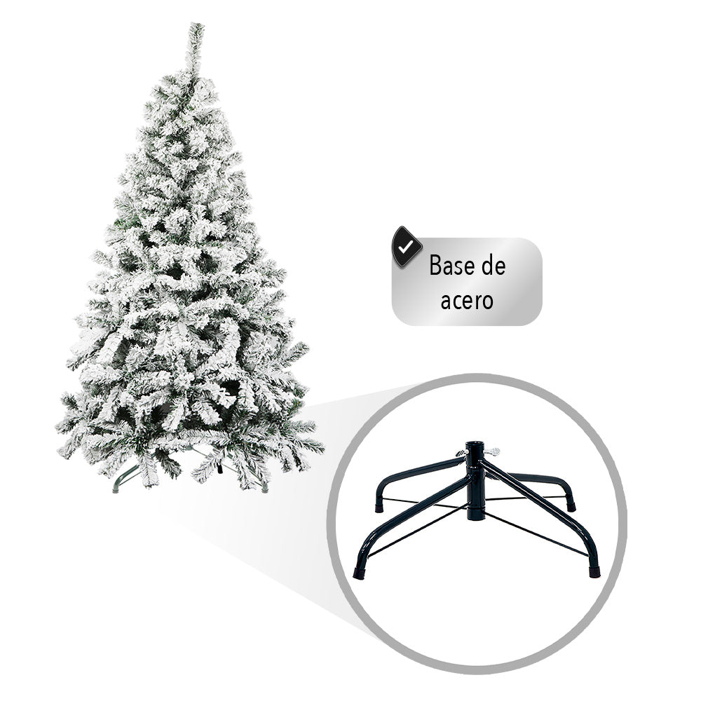 ARBOL ARTIFICIAL DE NAVIDAD NEVADO 1.90MTS