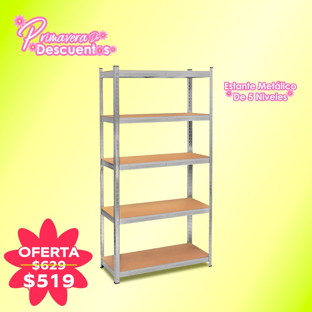 ESTANTE METALICO ORGANIZADOR DE 5 NIVELES