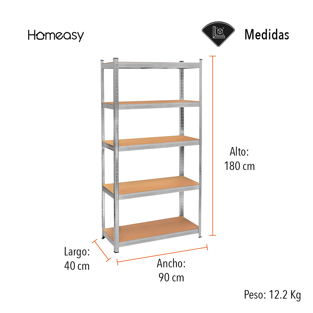 ESTANTE METALICO ORGANIZADOR DE 5 NIVELES