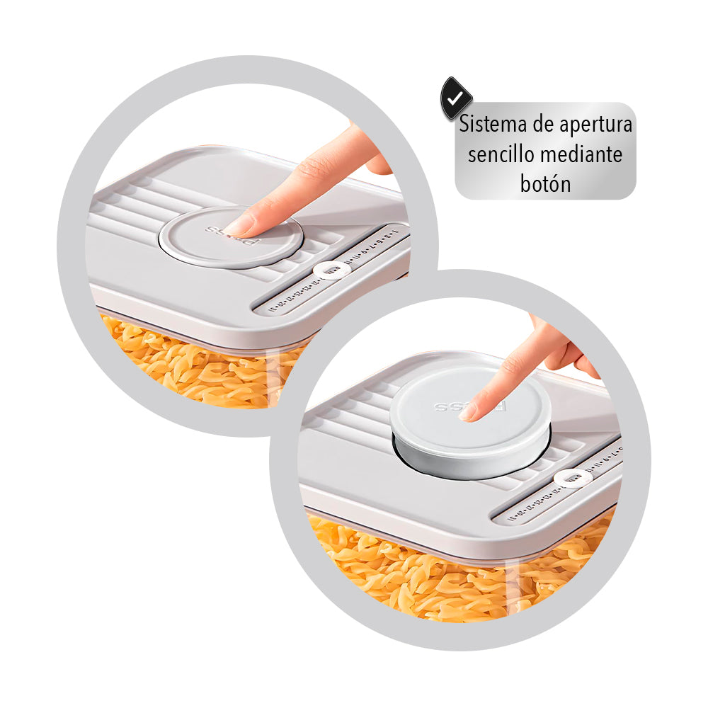 SET DE 6 RECIPIENTES HERMÉTICOS PARA ALMACENAMIENTO DE ALIMENTOS