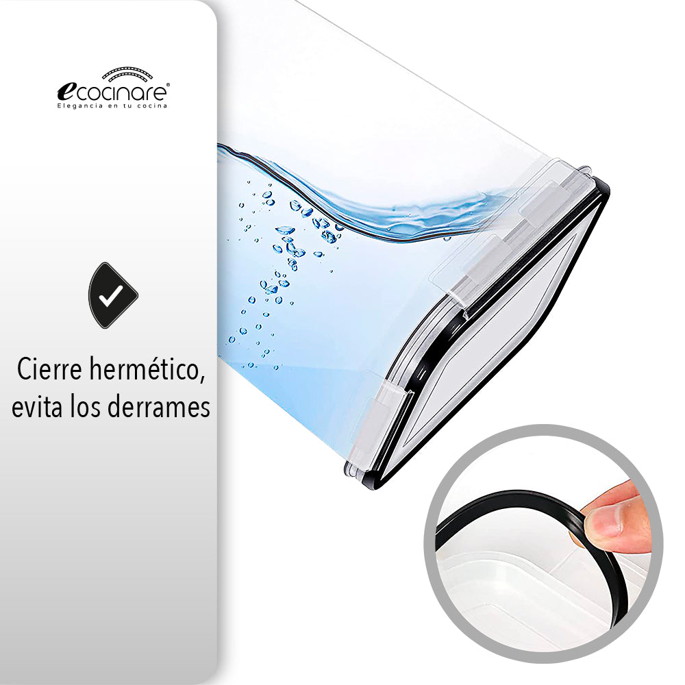 SET DE RECIPIENTES HERMÉTICOS CON TAPA PARA GUARDAR ALIMENTOS