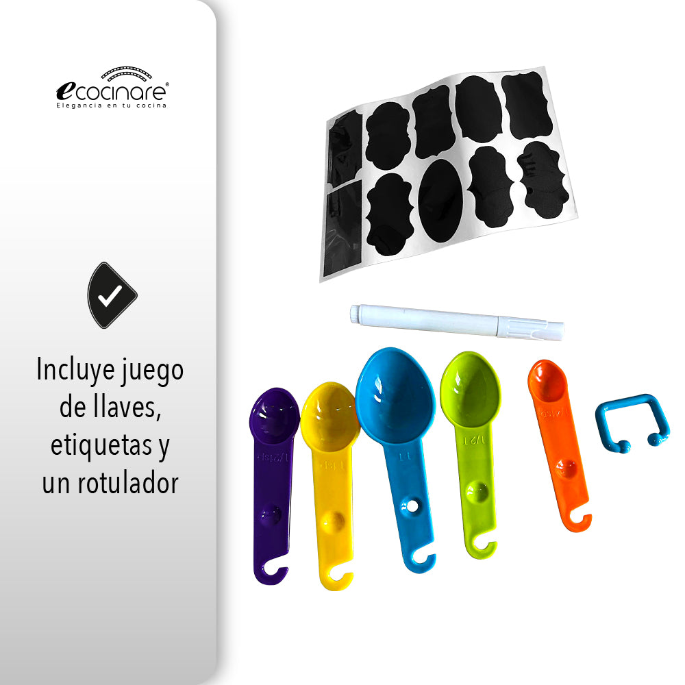 SET DE RECIPIENTES HERMÉTICOS CON TAPA PARA GUARDAR ALIMENTOS