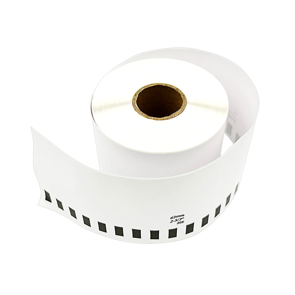 10 ROLLOS PARA ETIQUETAS 62 MM X 30 MTS BROTHER DK2205