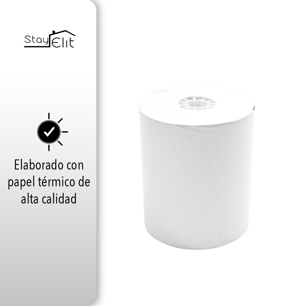 50 ROLLOS DE PAPEL TÉRMICO 80 X 70 MM
