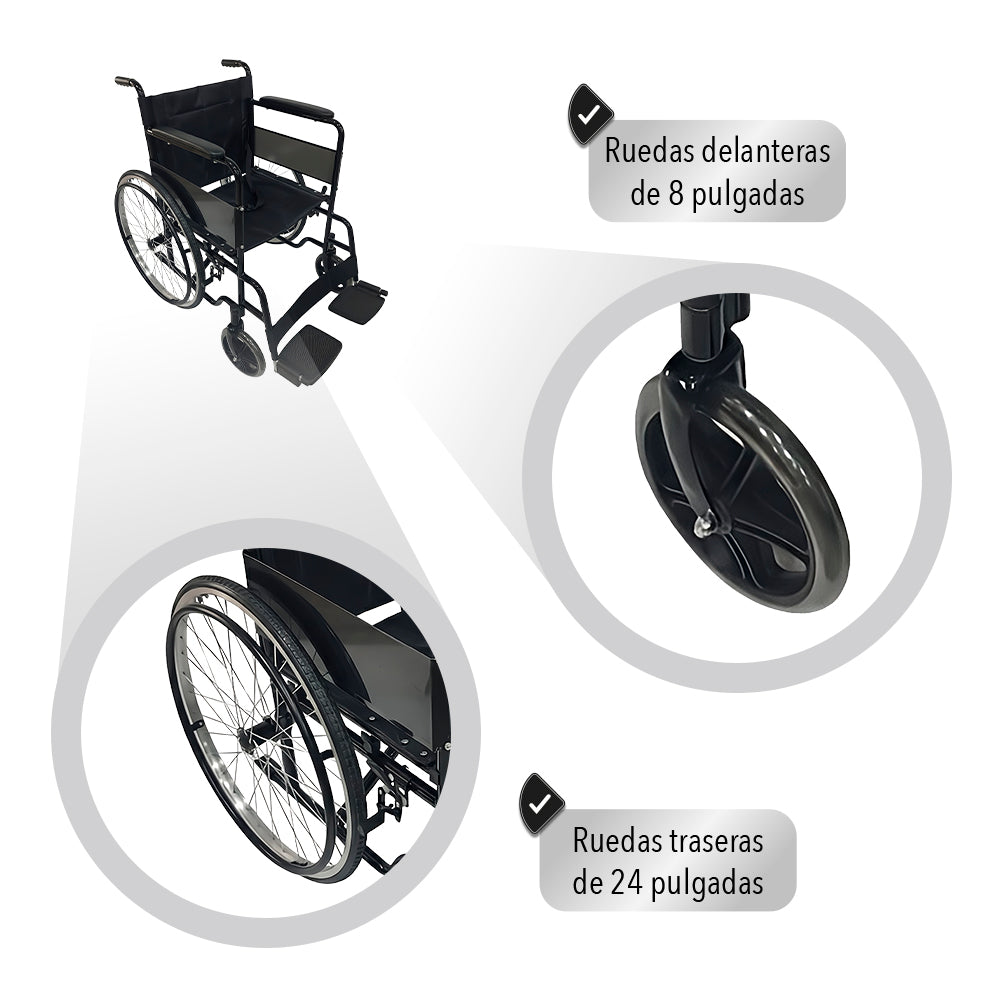 SILLA DE RUEDAS ERGONÓMICA PLEGABLE (SALDOS)