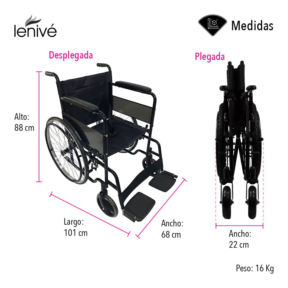 SILLA DE RUEDAS ERGONÓMICA PLEGABLE