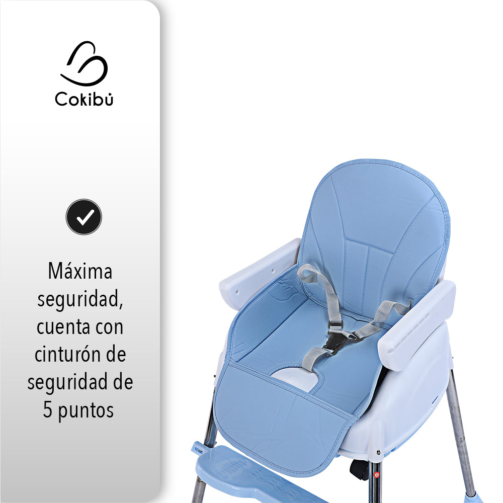 SILLA DE BEBÉ PARA COMER 3 EN 1 COLOR AZUL (SALDOS)
