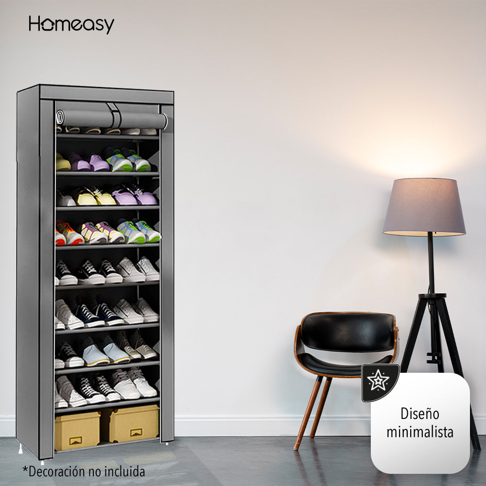 ZAPATERA CLOSET DE 9 NIVELES COLOR GRIS