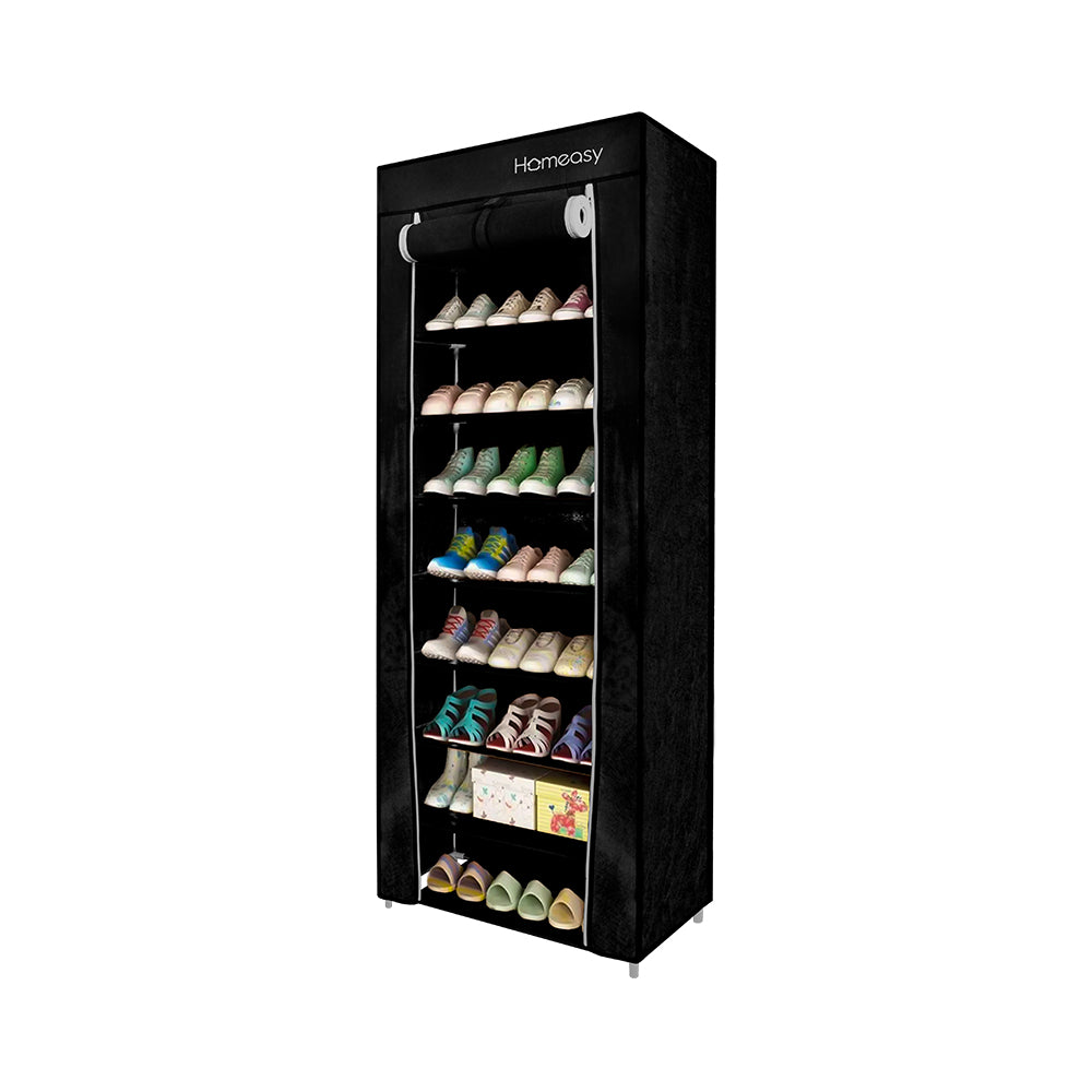 ZAPATERA CLOSET DE 9 NIVELES PARA 27 PARES COLOR NEGRO