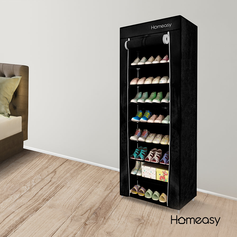 ZAPATERA CLOSET DE 9 NIVELES PARA 27 PARES COLOR NEGRO