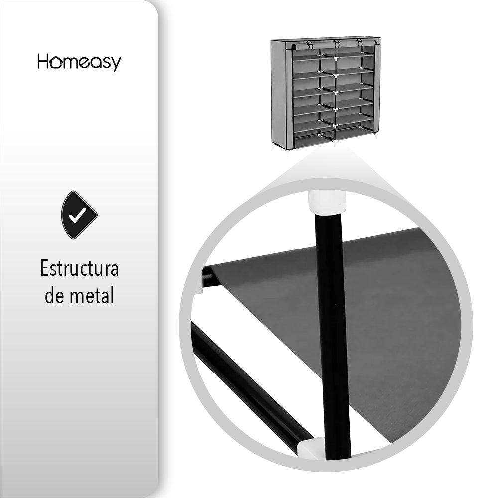 ZAPATERA CLOSET DE 6 NIVELES COLOR GRIS