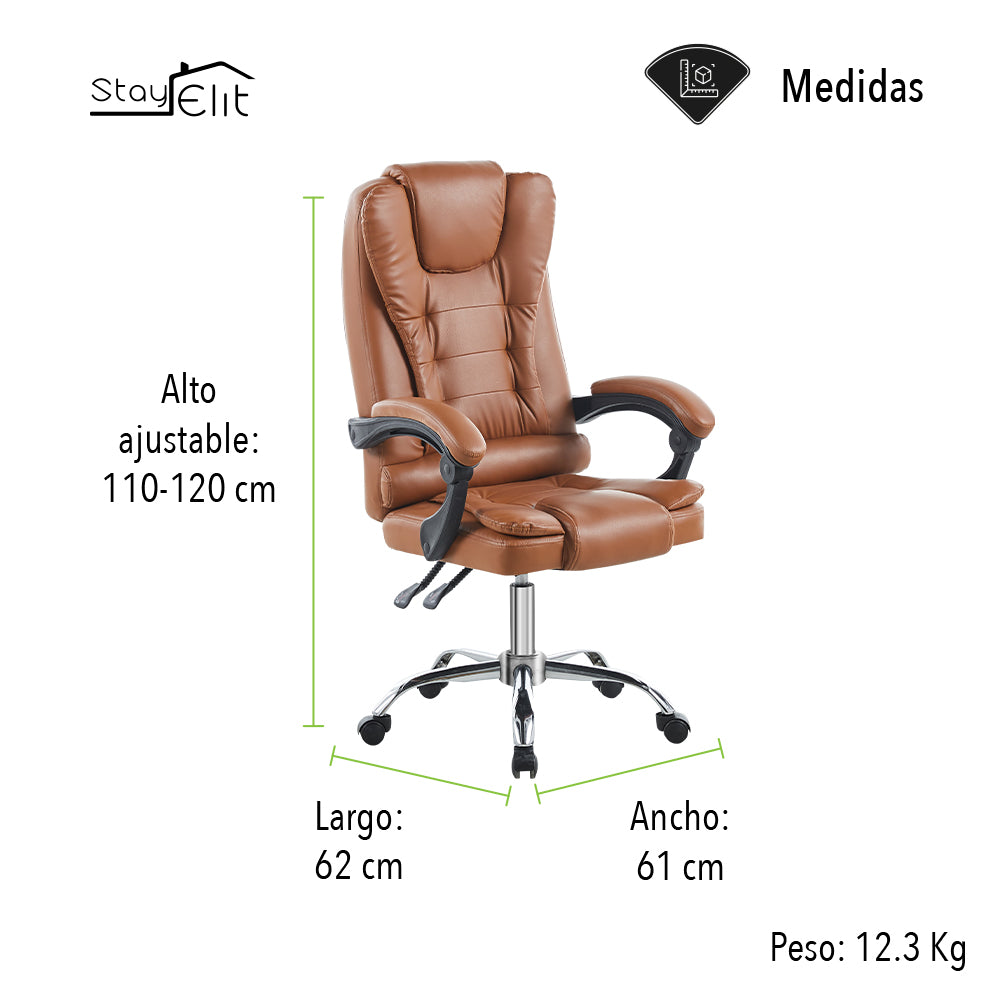 SILLA EJECUTIVA PREMIUM COLOR CAFÉ