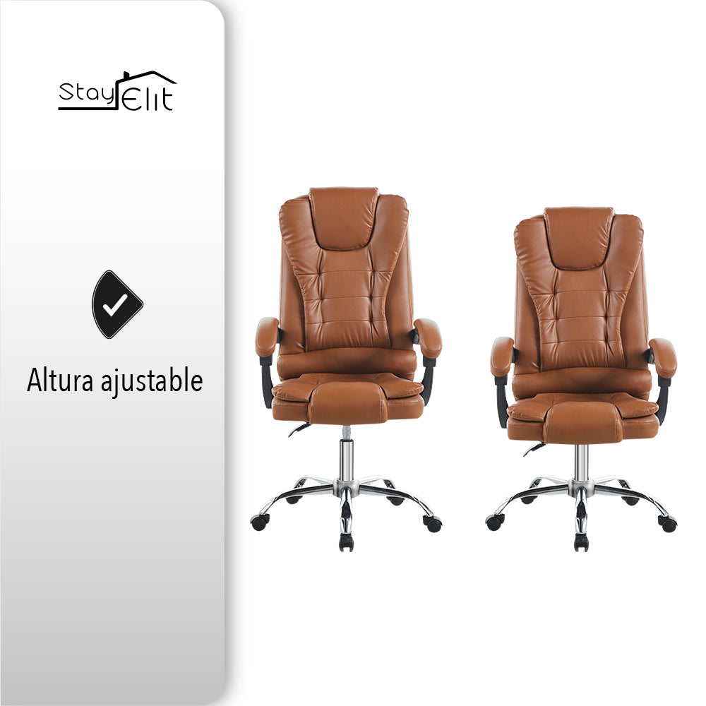 SILLA EJECUTIVA PREMIUM COLOR CAFÉ