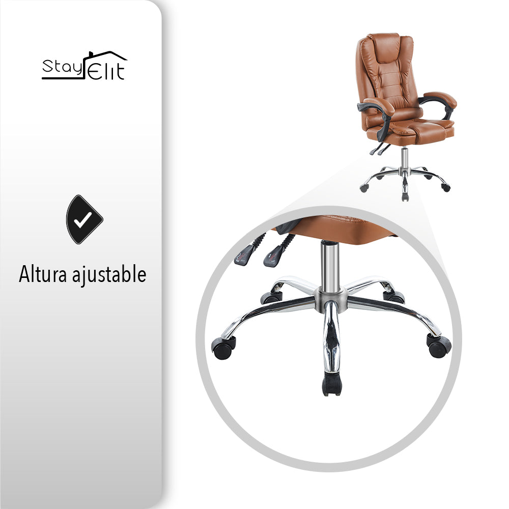 SILLA EJECUTIVA PREMIUM COLOR CAFÉ