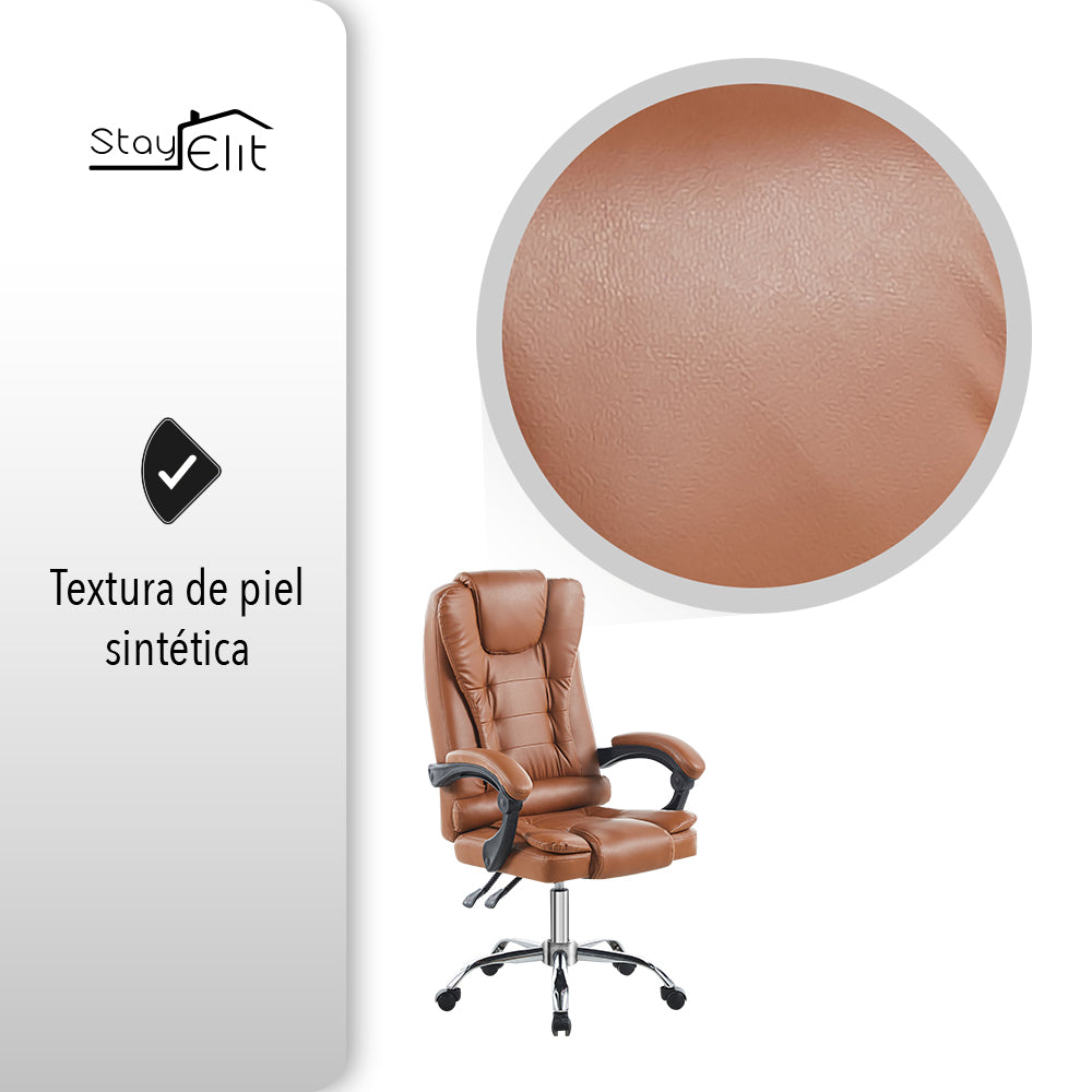 SILLA EJECUTIVA PREMIUM COLOR CAFÉ