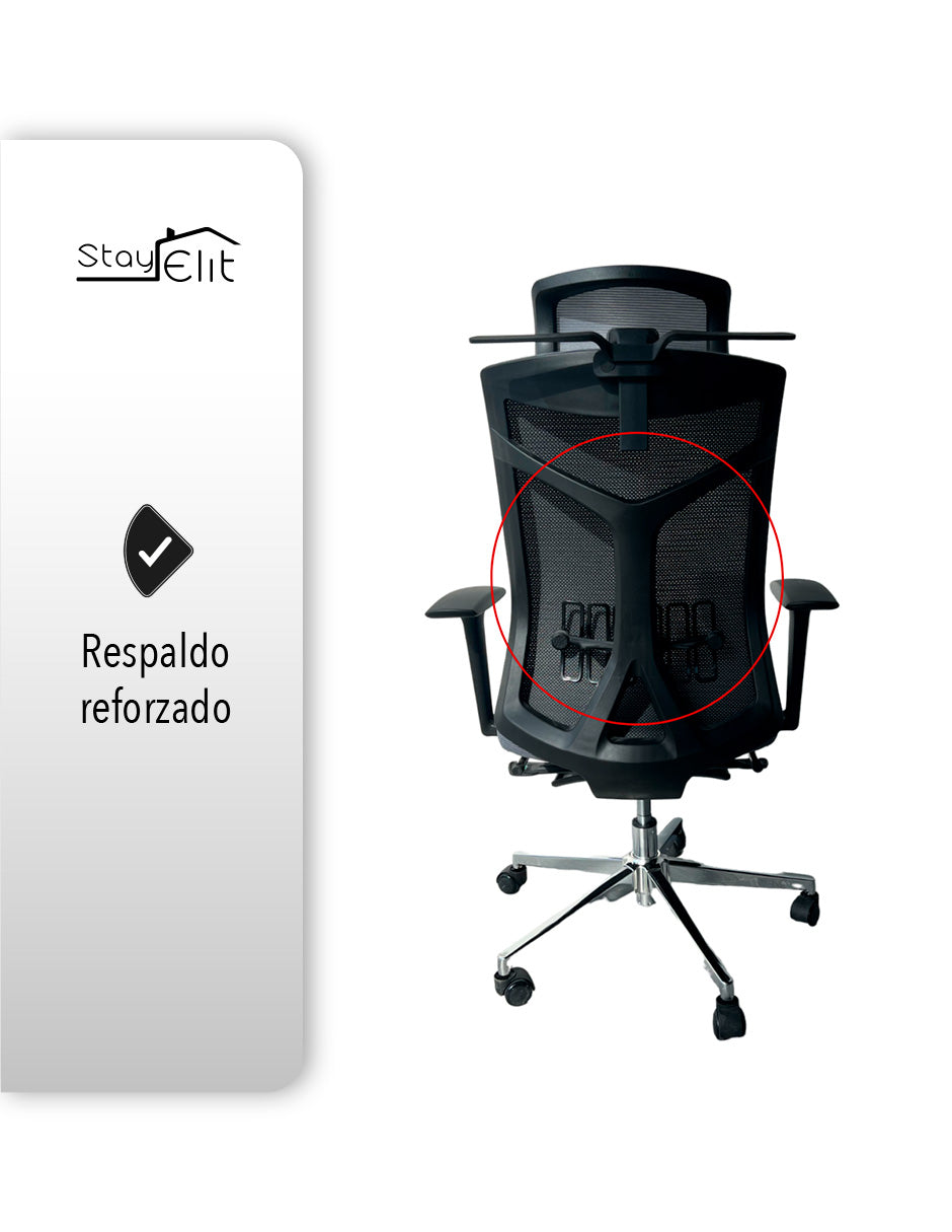 SILLA ERGONÓMICA DE OFICINA PREMIUN COLOR GRIS