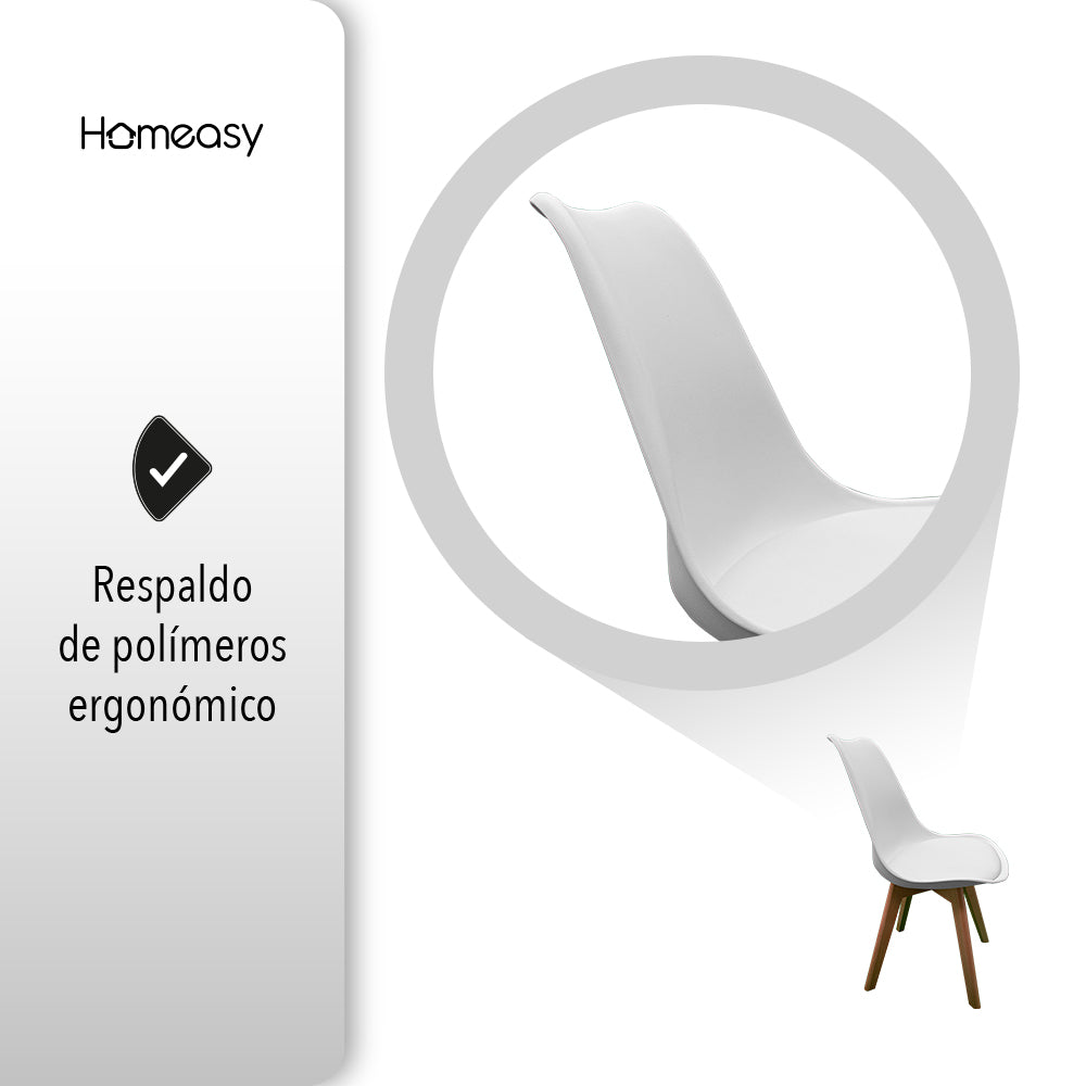 SET DE 2 SILLAS ACOJINADAS TIPO EAMES (SALDOS)
