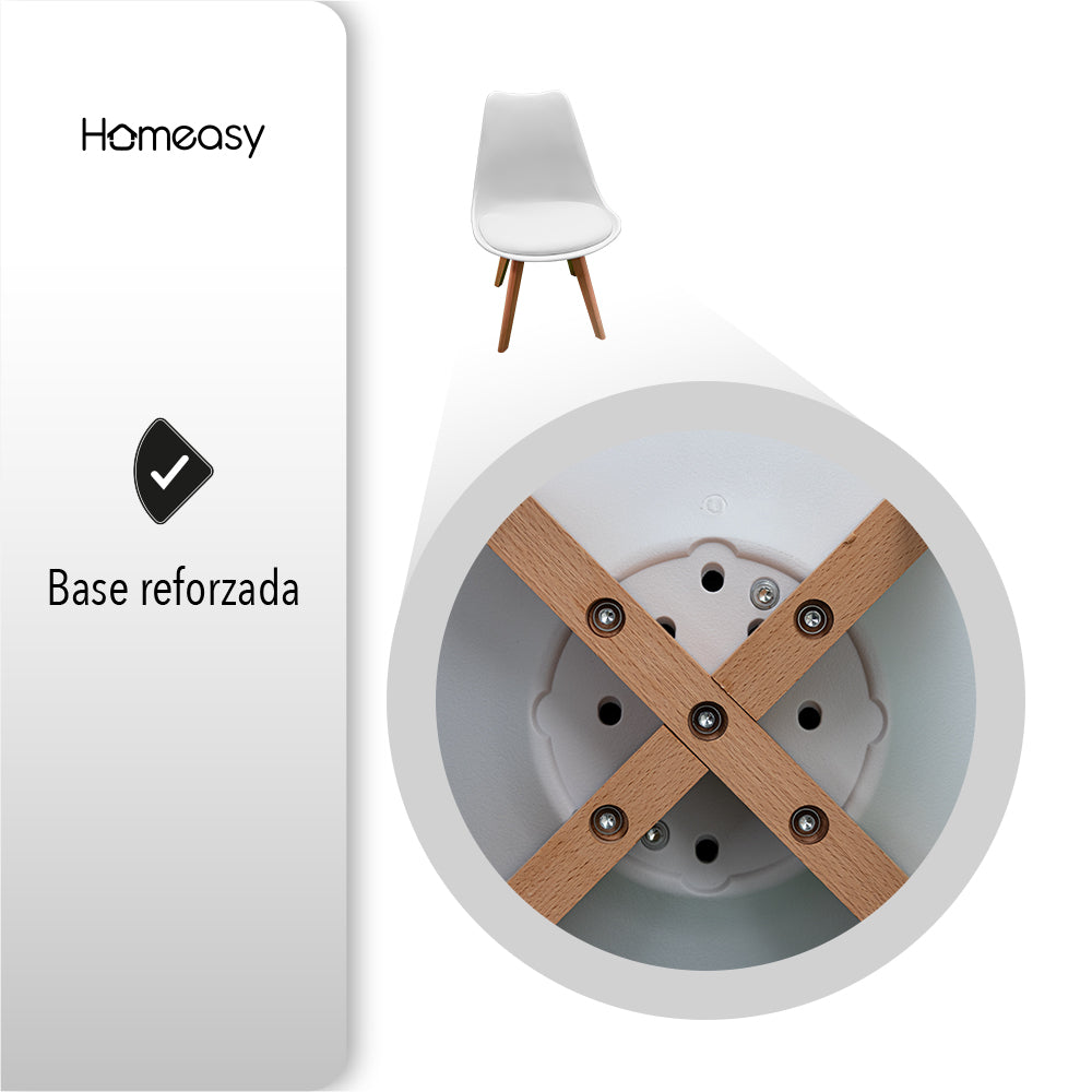 SET DE 2 SILLAS ACOJINADAS TIPO EAMES (SALDOS)