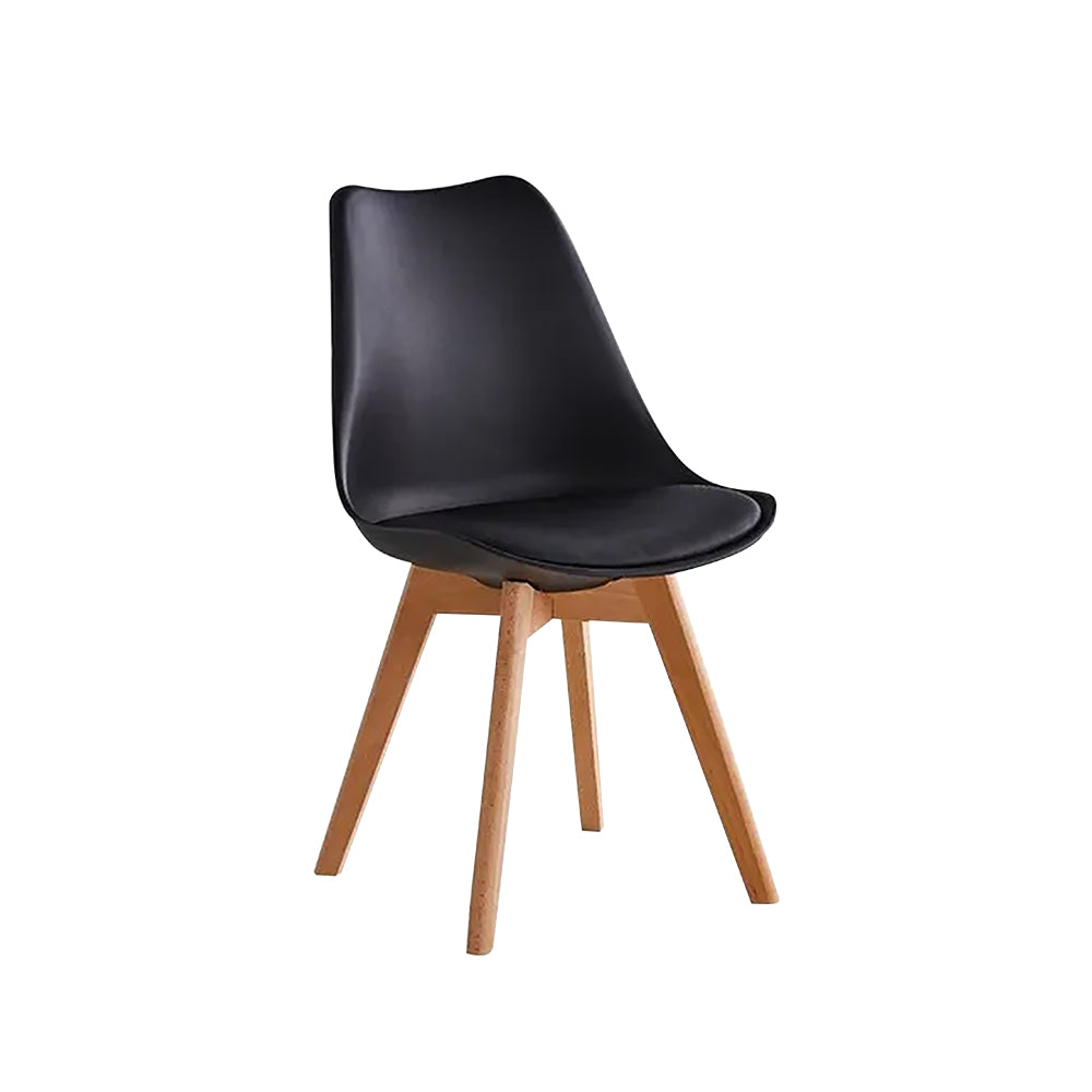 SET DE 2 SILLAS ACOJINADAS TIPO EAMES NEGRAS (SALDOS)