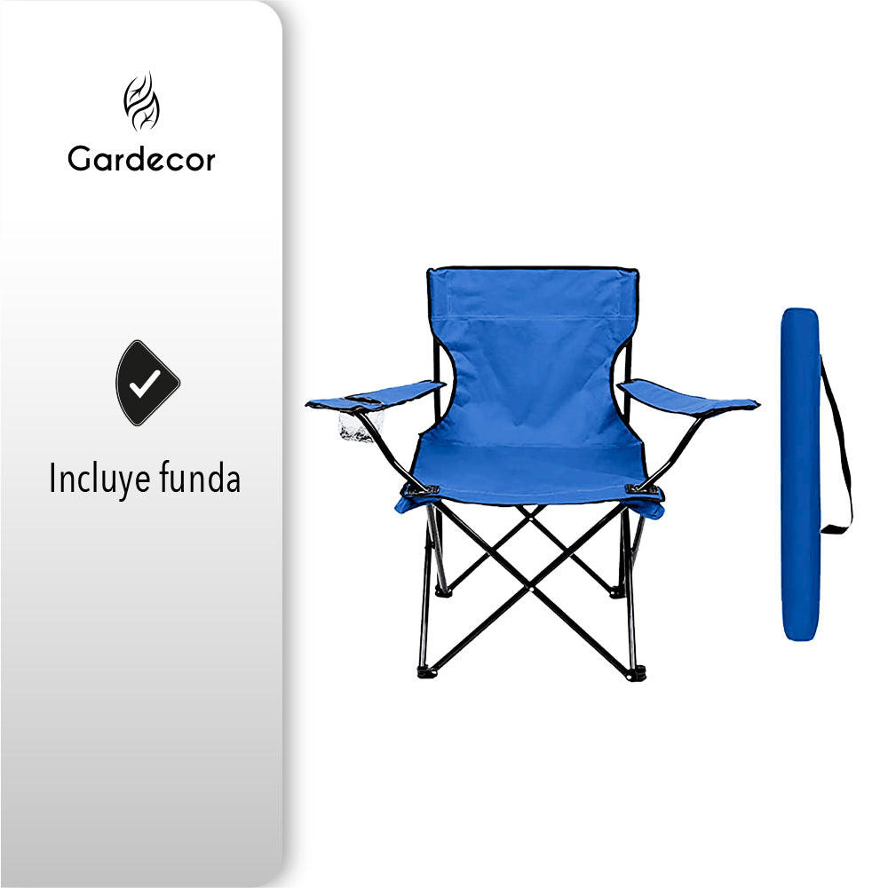 SILLA PLEGABLE DE CAMPISMO COLOR AZUL