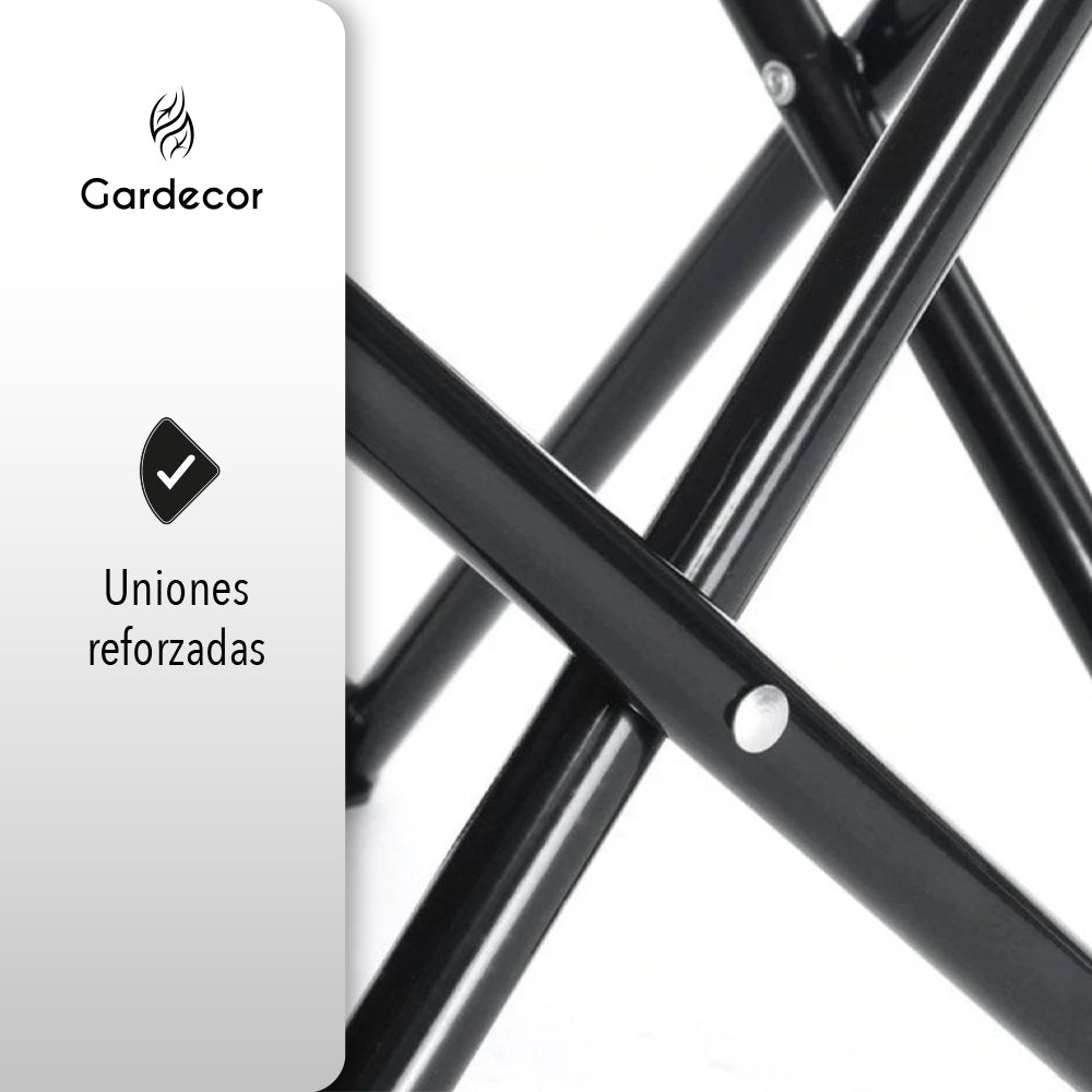 SILLA PLEGABLE DE CAMPISMO COLOR NEGRO