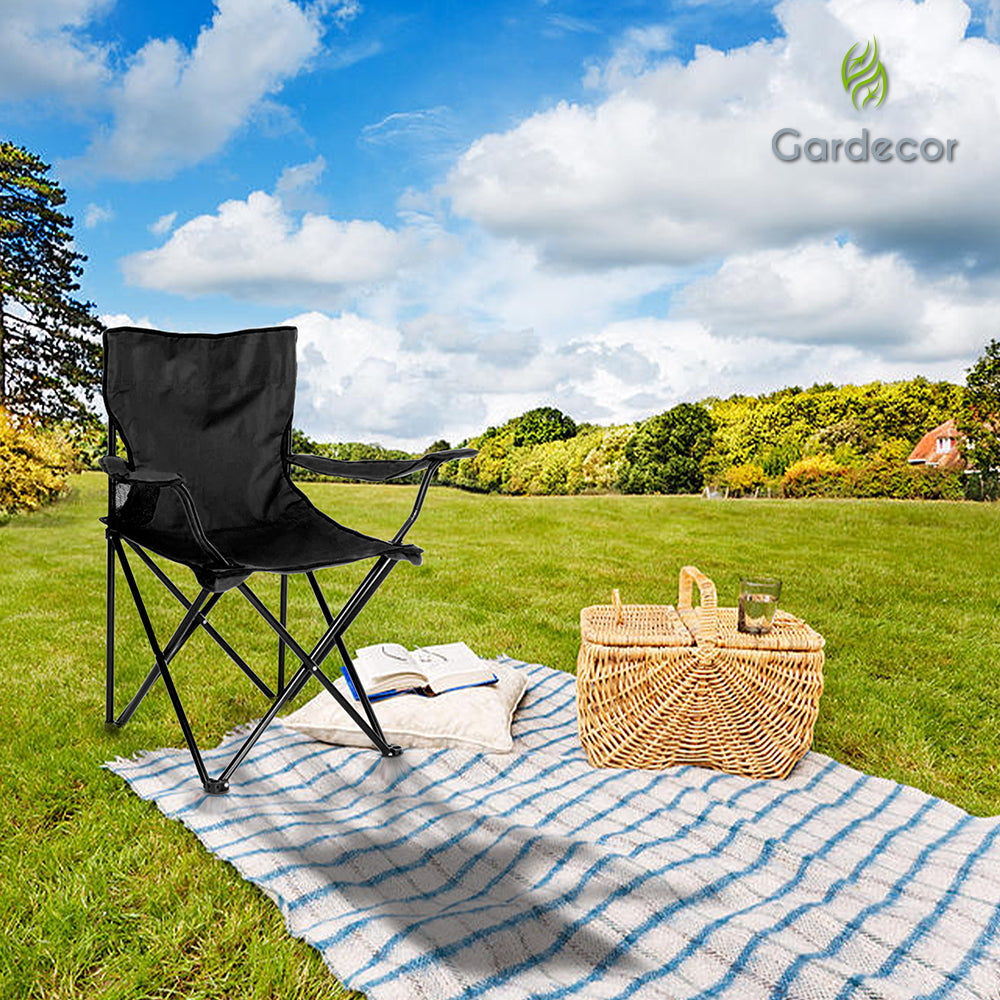 SILLA PLEGABLE DE CAMPISMO COLOR NEGRO