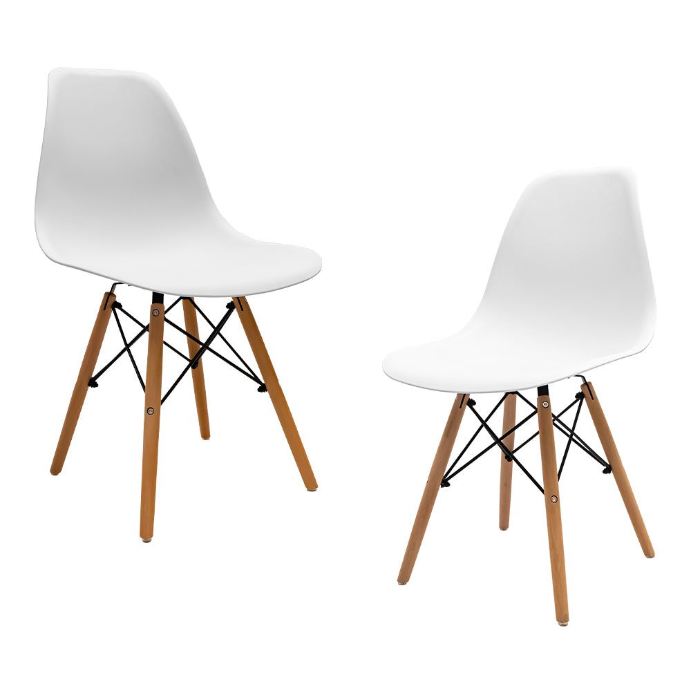 SET DE 2 SILLAS MINIMALISTAS COLOR BLANCO