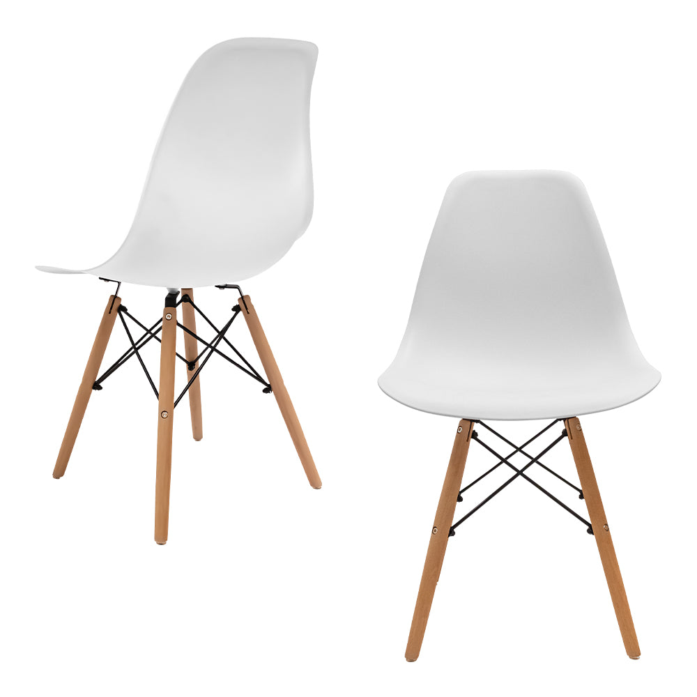 SET DE 2 SILLAS MINIMALISTAS COLOR BLANCO